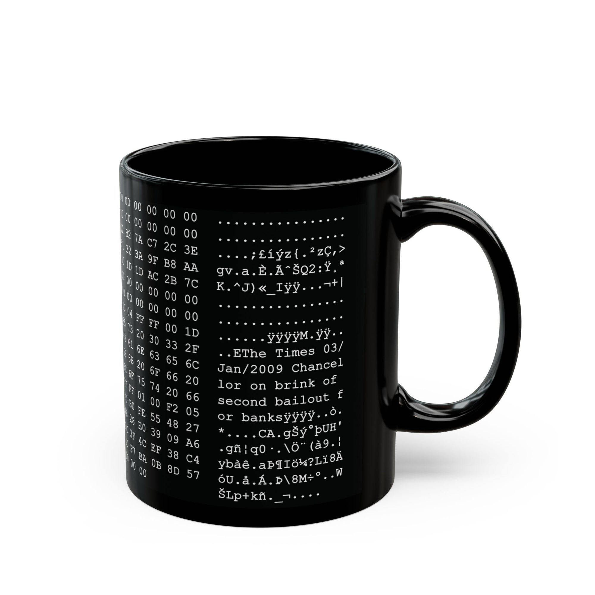 Bitcoin Genesis Block Coffee Mug