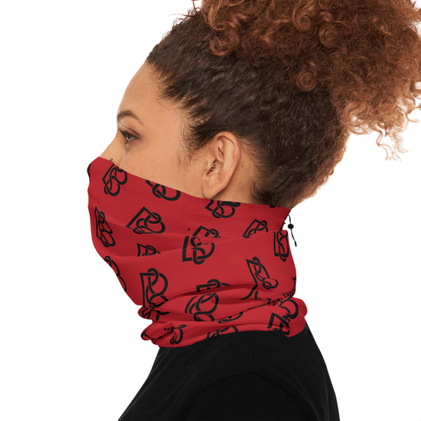 Bitcoin Knots Dark Red Winter Neck Gaiter / Face Scarf