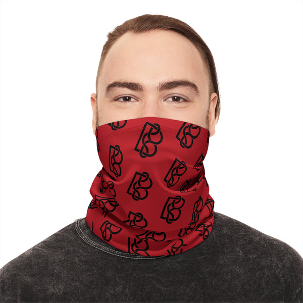 Bitcoin Knots Dark Red Winter Neck Gaiter / Face Scarf