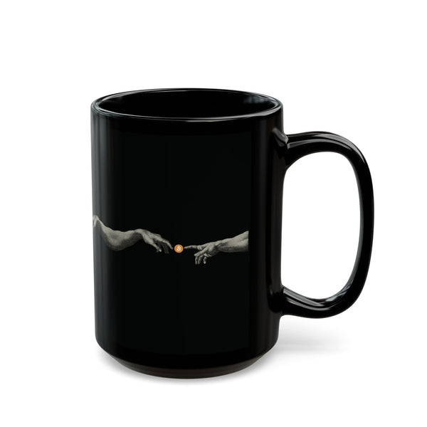 Bitcoin Michelangelo Hands Coffee Mug