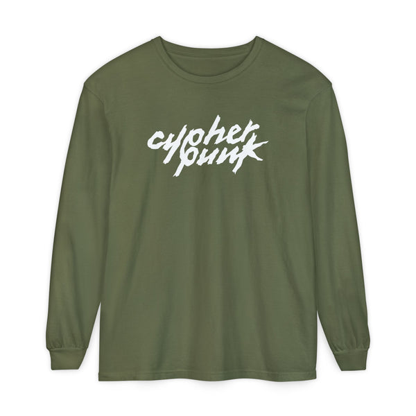 Cypherpunk Long Sleeved Shirt · B/W