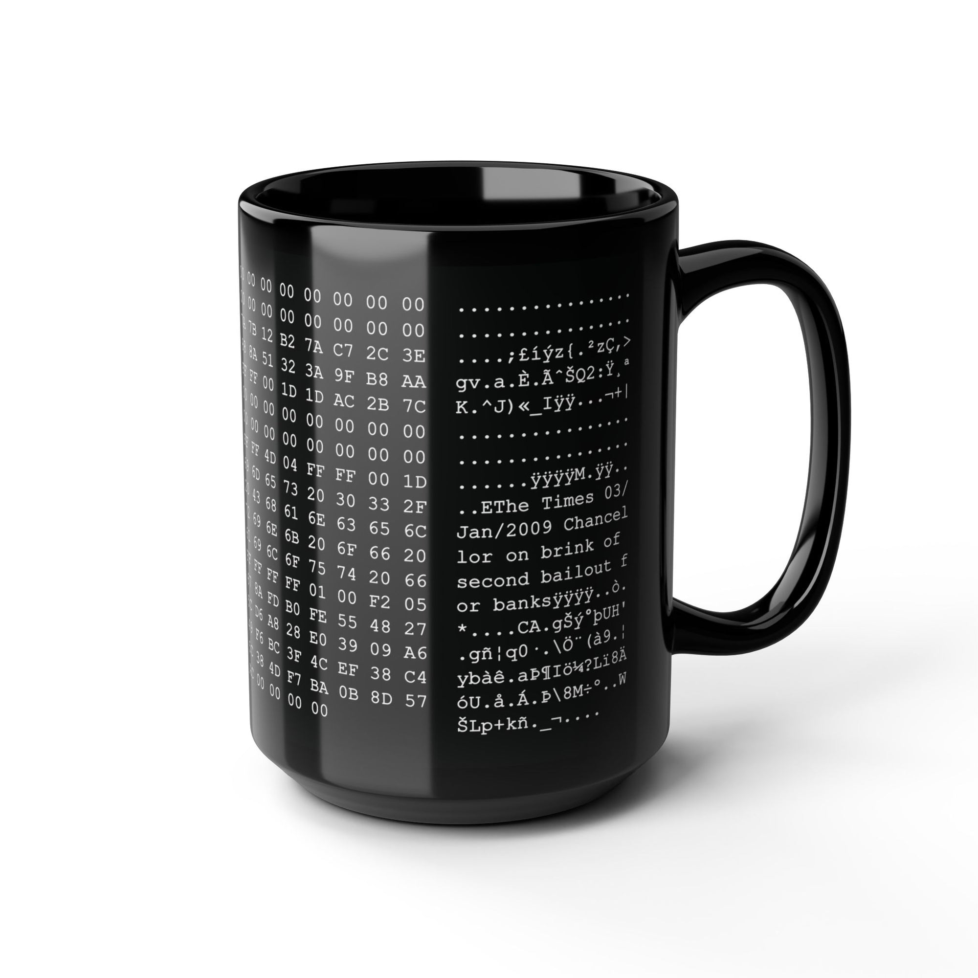 Bitcoin Genesis Block Coffee Mug