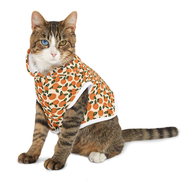 Orange Blossom Pet Hoodie — Cute Citrus Pattern Dog & Cat Hoodie