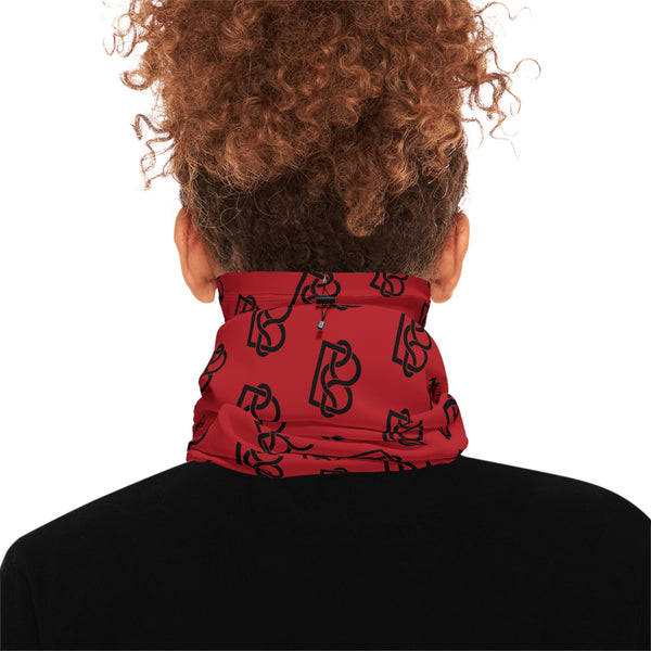 Bitcoin Knots Dark Red Winter Neck Gaiter / Face Scarf