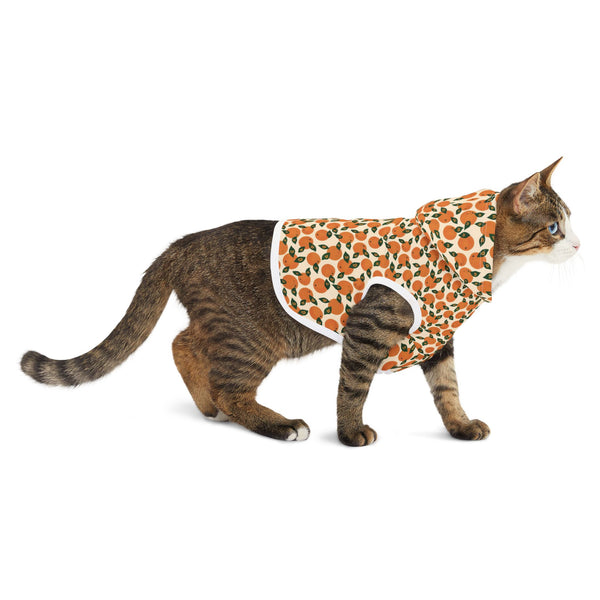 Orange Blossom Pet Hoodie — Cute Citrus Pattern Dog & Cat Hoodie