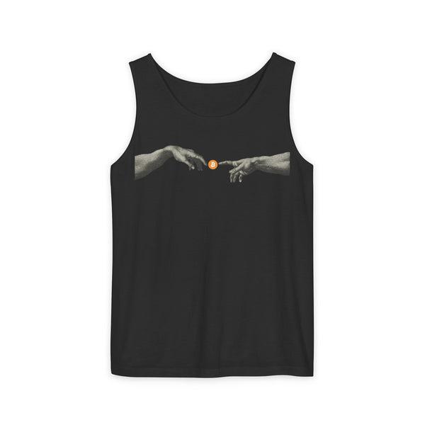 Bitcoin Michelangelo Hands Tank Top