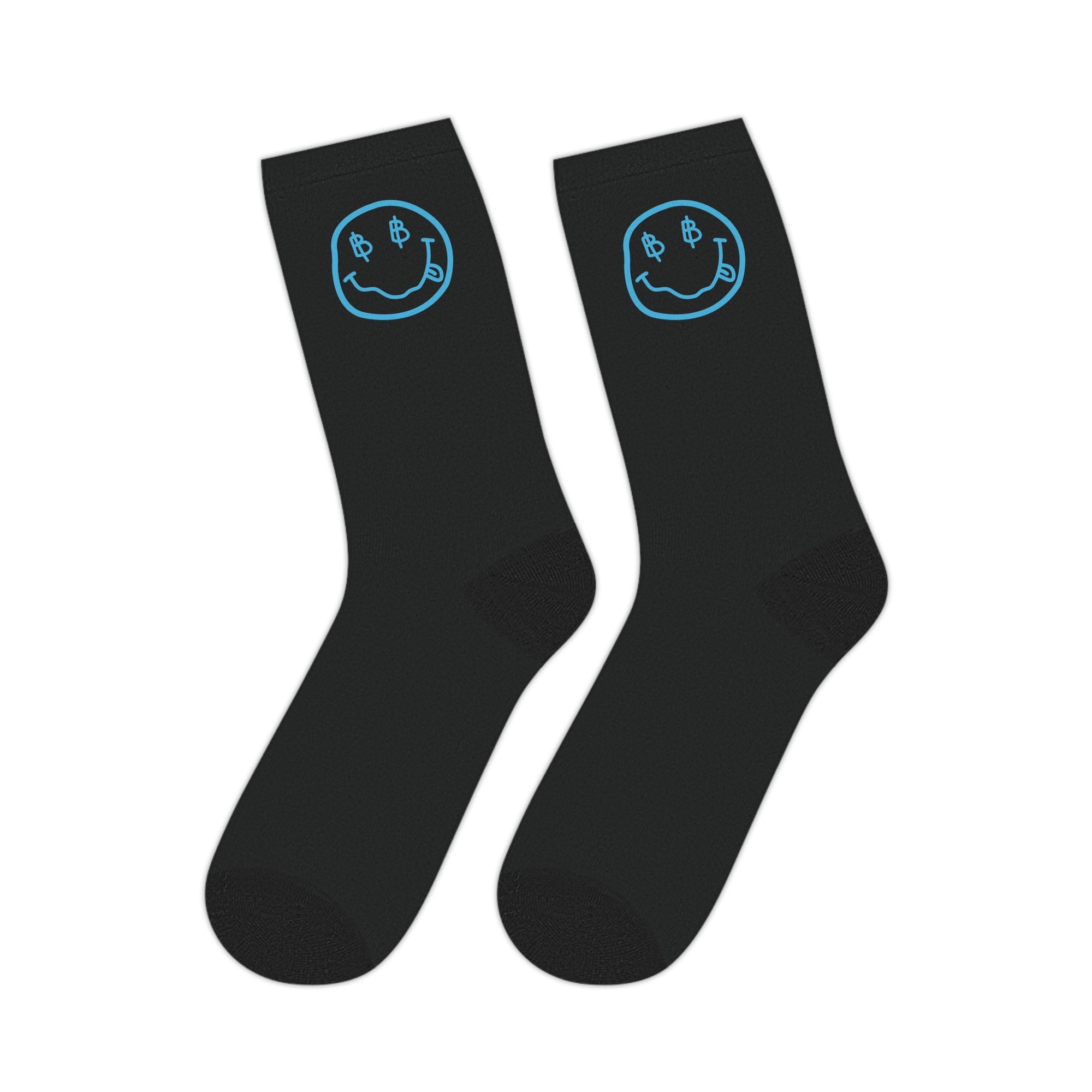 Bitcoin Smiley Nirvana Crew Socks