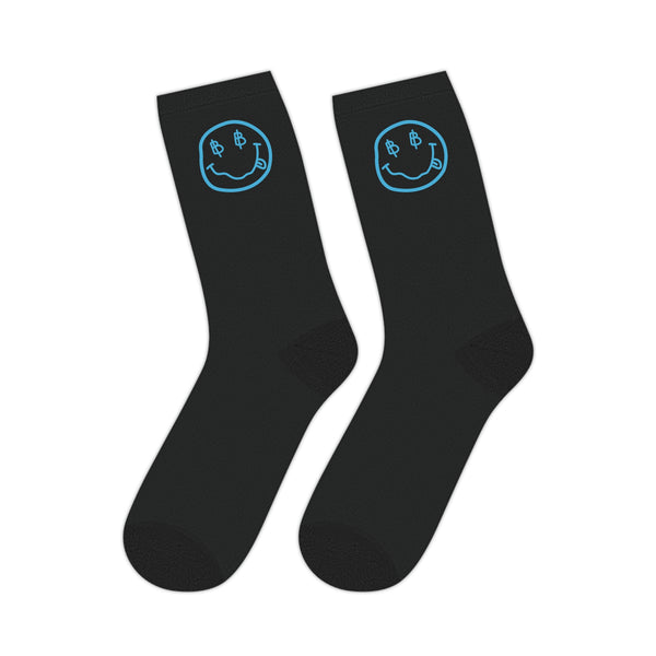 Bitcoin Smiley Nirvana Crew Socks