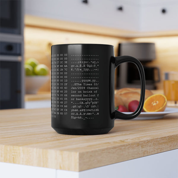 Bitcoin Genesis Block Coffee Mug