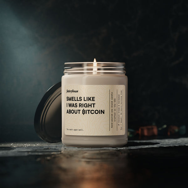 "Smells Like I was Right About Bitcoin" Candle