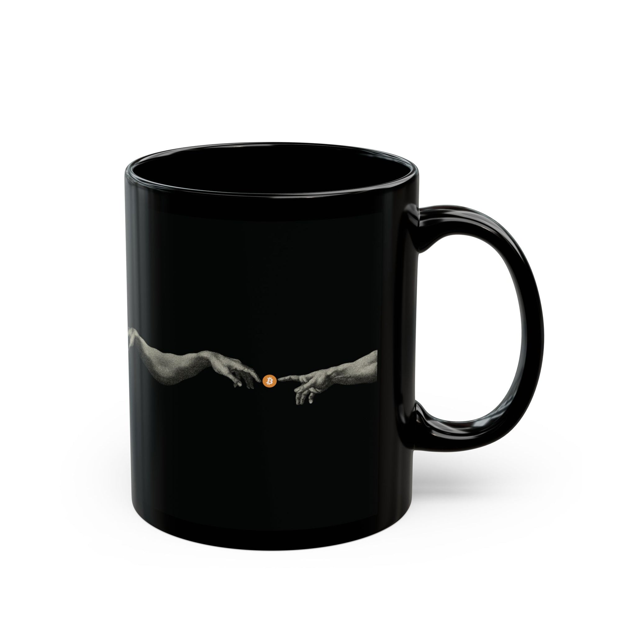 Bitcoin Michelangelo Hands Coffee Mug