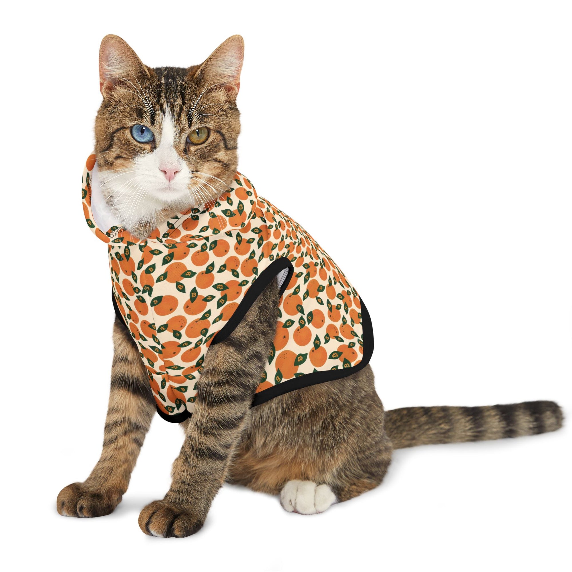 Orange Blossom Pet Hoodie — Cute Citrus Pattern Dog & Cat Hoodie