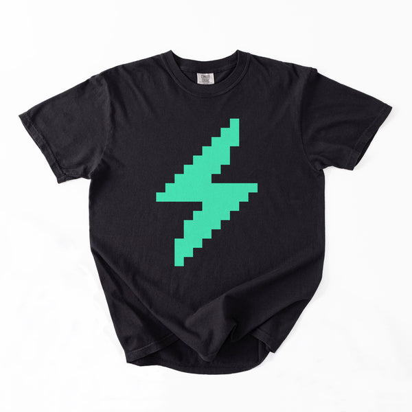 Lightning Network T-Shirt - Custom Color 8-Bit Bolt