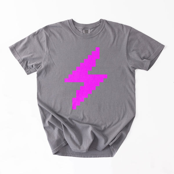 Lightning Network T-Shirt - Custom Color 8-Bit Bolt