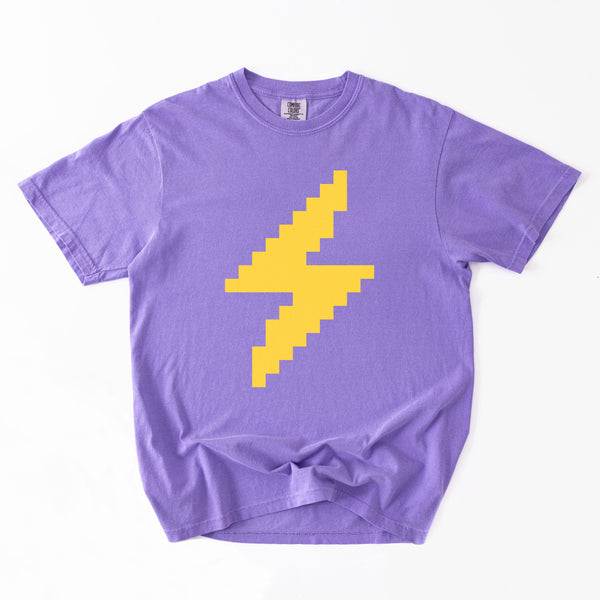 Lightning Network T-Shirt - Custom Color 8-Bit Bolt