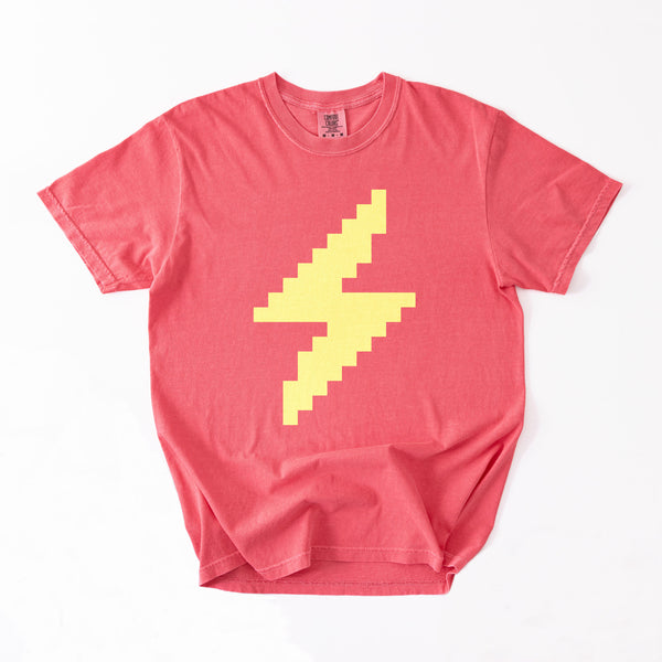 Lightning Network T-Shirt - Custom Color 8-Bit Bolt