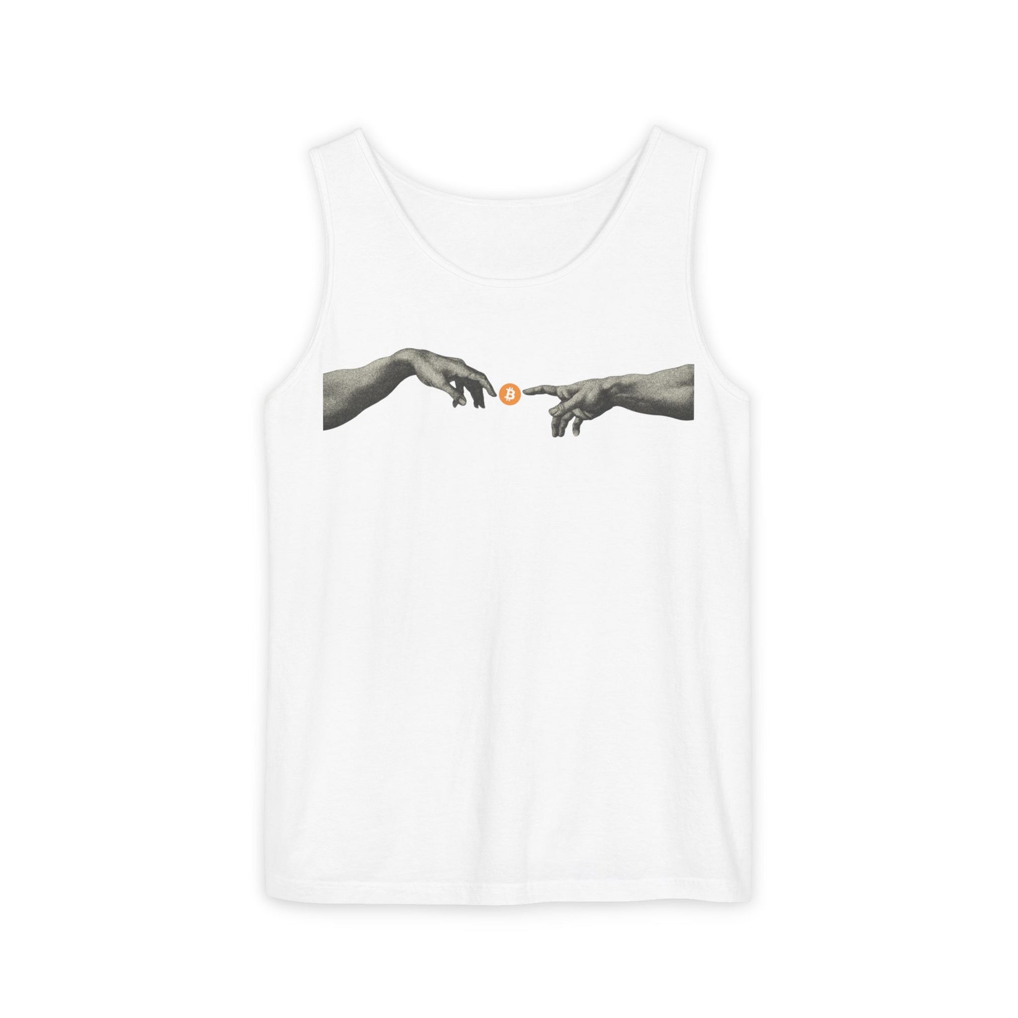 Bitcoin Michelangelo Hands Tank Top