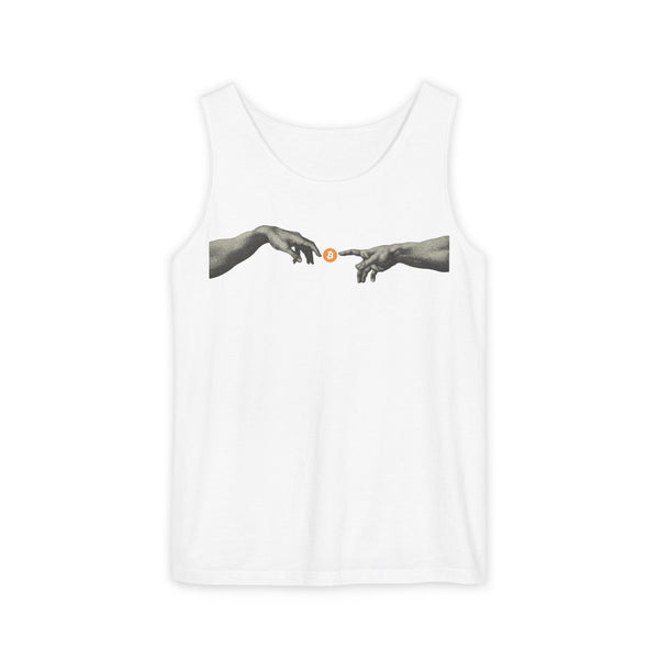 Bitcoin Michelangelo Hands Tank Top