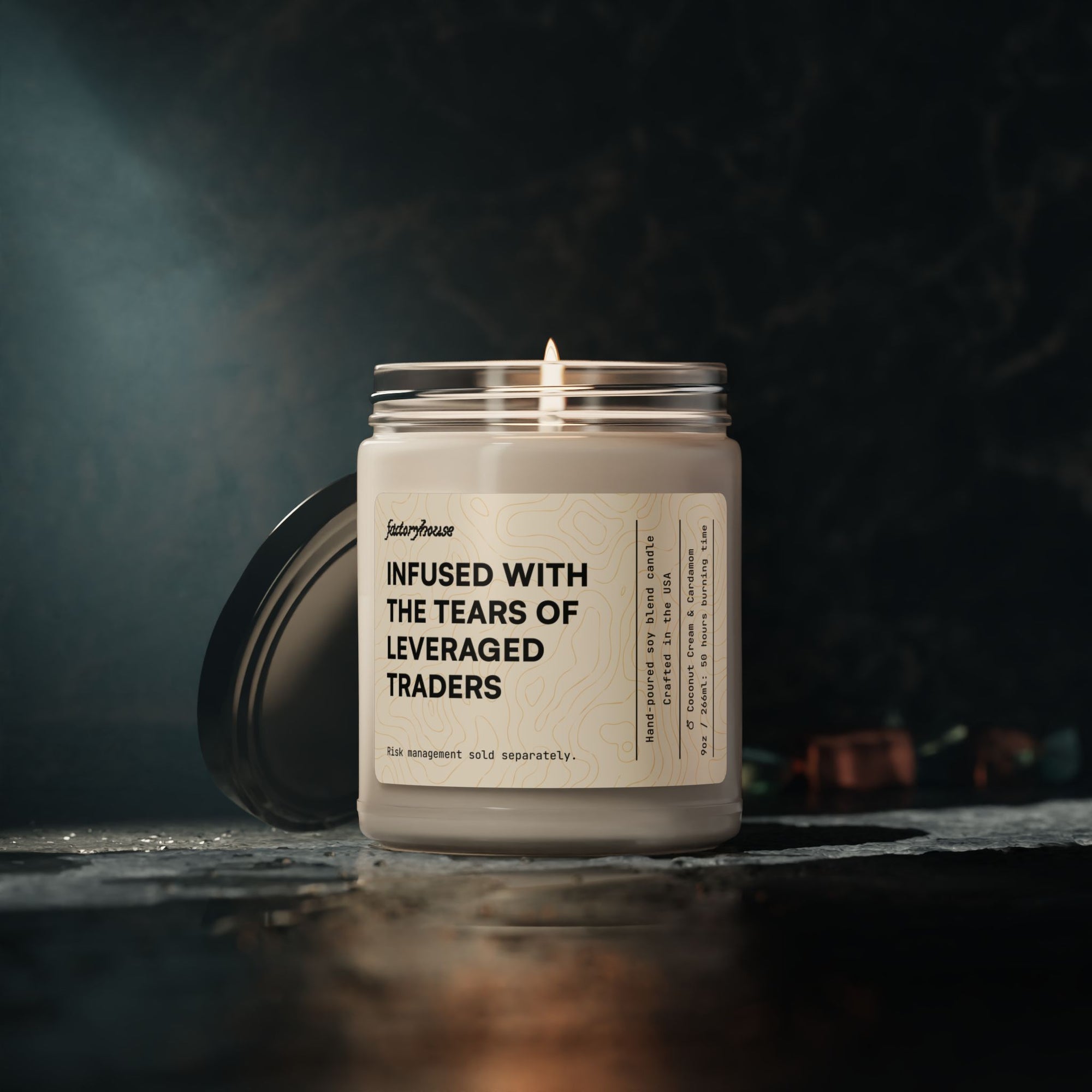 "Infused with the Tears of Leveraged Traders" Candle