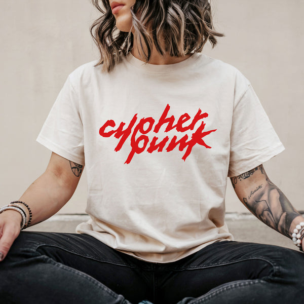 Cypherpunk - Daft Punk Inspired T-Shirt · Red