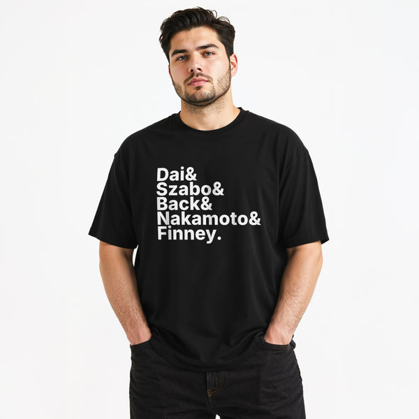 Bitcoin Pioneers: An Experimental Jetset inspired T-Shirt