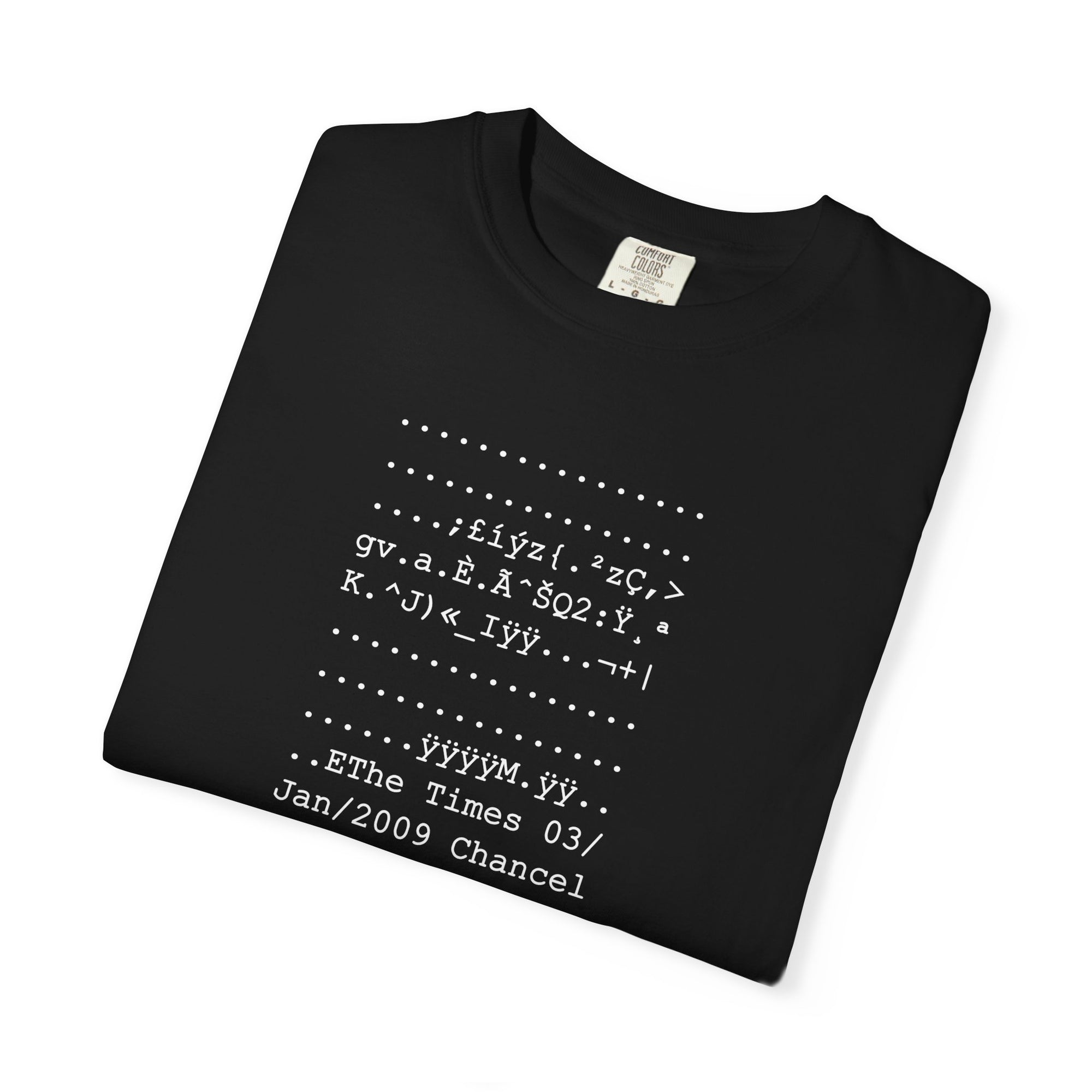 Bitcoin Genesis Block T-Shirt · ASCII column