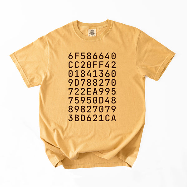Custom SHA-256 Hashed Message T-Shirt · B/W