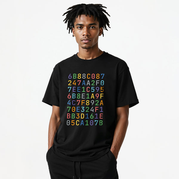 Custom SHA-256 Hashed Message T-Shirt · Color